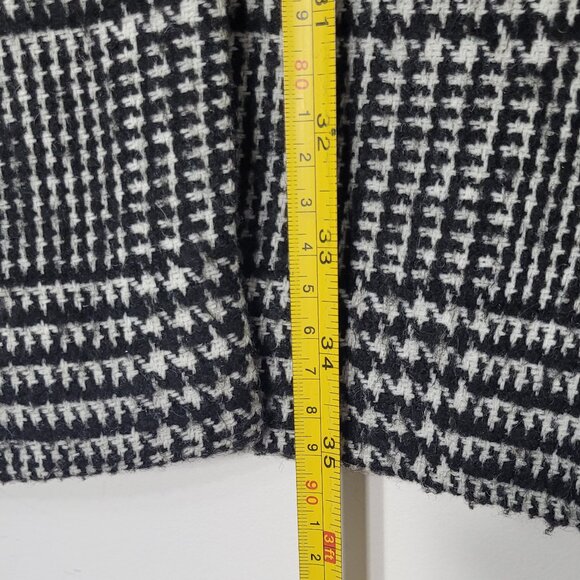 ⭐️ Ambiance Outerwear Black White Houndstooth Wool Blend Button Jacket Classic - Picture 9 of 11